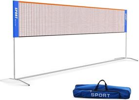 img 4 attached to Ulalov Badminton Net Set: Portable 17ft Net with Adjustable Height for Various Sports - Volleyball, Soccer, Tennis, Pickleball - Indoor/Outdoor Court in Backyard, Beach, Driveway