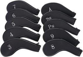 img 3 attached to 🏌️ Sword & Shield Sports Neoprene Zipper Golf Club Iron Head Covers Iron Covers 10pcs/Set: Ultimate Protection for Your Golf Clubs