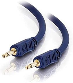 img 1 attached to C2G 40619 Velocity 3.5mm Male to Male Mono Audio Cable, Blue - 3 feet (0.91 meters)