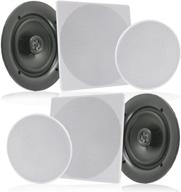 🔊 pyle pdic16106: 10” flush mount in-wall in-ceiling speaker system, 2-way stereo sound, 300 watts, quick connect logo