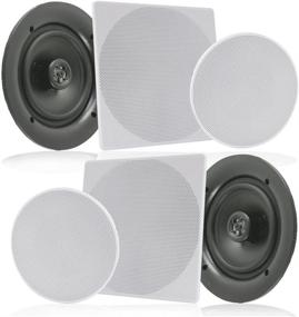 img 4 attached to 🔊 Pyle PDIC16106: 10” Flush Mount in-Wall in-Ceiling Speaker System, 2-Way Stereo Sound, 300 Watts, Quick Connect