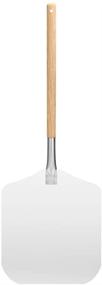 img 4 attached to 🍕 12x14 Inch Pizza Peel with Wooden Handle - Large Aluminum Spade for Baking Homemade Pizza Bread - Oven Kitchen Baking Tools by G.a HOMEFAVOR