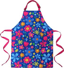img 4 attached to Kids Apron Pockets Painting Cleaning Kitchen & Dining for Kitchen & Table Linens