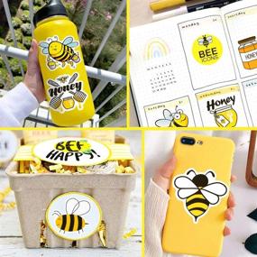 img 3 attached to 🐝 50Pcs Cute Bee Stickers for Kids, Teens Girls, Water Bottles, Laptop - Waterproof Honey Bee Stickers - QTL Stickers