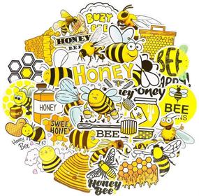img 4 attached to 🐝 50Pcs Cute Bee Stickers for Kids, Teens Girls, Water Bottles, Laptop - Waterproof Honey Bee Stickers - QTL Stickers