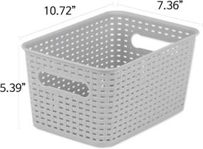 img 3 attached to MBKO Plastic Storage Basket Small