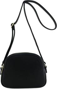 img 3 attached to 🌙 Half Moon Crossbody Bag with Dual Zippers