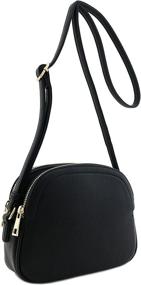 img 4 attached to 🌙 Half Moon Crossbody Bag with Dual Zippers