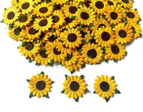 img 2 attached to Versatile TH 50 Tiny Sunflowers: Premium Mulberry Paper Craft Supplies for Scrapbooking, Card Making & Embellishments - 15 mm