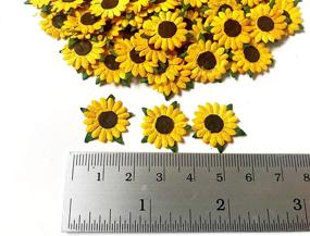 img 1 attached to Versatile TH 50 Tiny Sunflowers: Premium Mulberry Paper Craft Supplies for Scrapbooking, Card Making & Embellishments - 15 mm