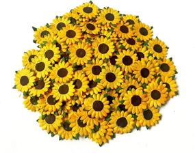 img 4 attached to Versatile TH 50 Tiny Sunflowers: Premium Mulberry Paper Craft Supplies for Scrapbooking, Card Making & Embellishments - 15 mm
