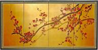 exquisite oriental furniture plum tree on gold leaf - 36&#34;: enhance your space with elegance logo