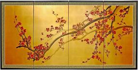 img 1 attached to Exquisite Oriental Furniture Plum Tree on Gold Leaf - 36&#34;: Enhance your space with elegance