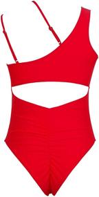 img 1 attached to 👙 QINSEN Spaghetti Strap Keyhole Monokini Swimsuit - Women's Clothing