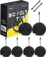 🚲 fanspro 26 inch bike tube bundle: 6-pack of heavy duty 26x1.75 - 26x2.125 tubes with tire levers and presta valve - premium quality butyl inner tube set logo