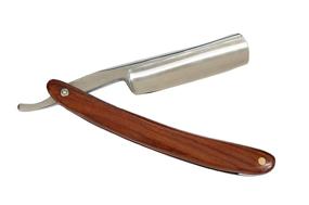 img 3 attached to Sawtooth Shave Co Straight Razor - Mahogany Wood Handle, 7/8 Full Hollow Ground Blade Built to Last for Generations - includes Strop and Sharpening Compound