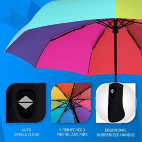 img 1 attached to Rain Mate Compact Travel Umbrella Reinforced Umbrellas in Folding Umbrellas