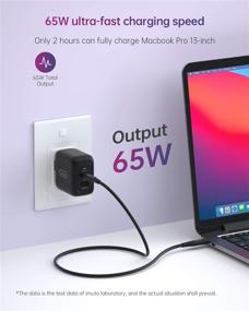 img 3 attached to 🔌 imuto USB C Charger 65W Fast Wall Charger with PD3.0 & GaN Tech - Compact Foldable Travel Charger for iPhone 12, MacBook Pro, Galaxy & More