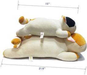 img 1 attached to 🐱 UNIBINGO 14.5" Calico Cat Plush Stuffed Animal Kitten Hugging Pillow: Adorable Mini Plushie for Kids!