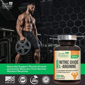 img 2 attached to 💪 Enhanced Nitric Oxide Booster: L-Arginine 3X Strength - Citrulline Malate, AAKG, Beta Alanine - Premium Formula for Muscle Building, Strength, and Energy - 180 Capsules