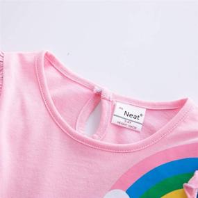 img 2 attached to Яркие хлопковые платья с цветочным и животным принтом для девочек 3-8 лет - JUXINSU