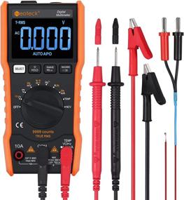 img 4 attached to 🔧 Neoteck TRMS Auto Range Digital Multimeter EBTN Display, 9999 Counts with Amps, Volts, Ohms, Temperature, Capacitance, Frequency & Continuity Test – Orange