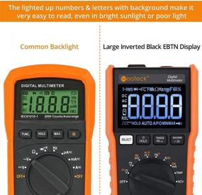 img 3 attached to 🔧 Neoteck TRMS Auto Range Digital Multimeter EBTN Display, 9999 Counts with Amps, Volts, Ohms, Temperature, Capacitance, Frequency & Continuity Test – Orange