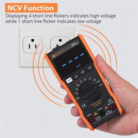 img 1 attached to 🔧 Neoteck TRMS Auto Range Digital Multimeter EBTN Display, 9999 Counts with Amps, Volts, Ohms, Temperature, Capacitance, Frequency & Continuity Test – Orange