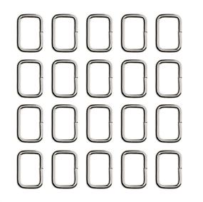 img 4 attached to 👜 Shapenty 20MM / 3/4Inch Rectangle Bag Purse Snap Hook Metal Loop Rings Webbing Belts Buckle for Handbag Strap DIY Accessories and Bag Repair, Set of 20