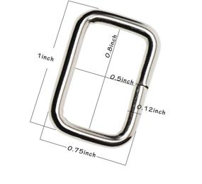 img 3 attached to 👜 Shapenty 20MM / 3/4Inch Rectangle Bag Purse Snap Hook Metal Loop Rings Webbing Belts Buckle for Handbag Strap DIY Accessories and Bag Repair, Set of 20