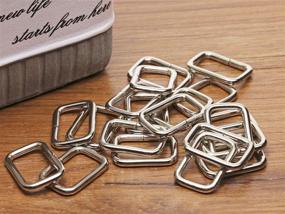 img 2 attached to 👜 Shapenty 20MM / 3/4Inch Rectangle Bag Purse Snap Hook Metal Loop Rings Webbing Belts Buckle for Handbag Strap DIY Accessories and Bag Repair, Set of 20