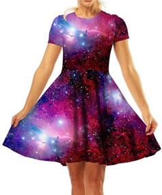 img 4 attached to 🎄 GLUDEAR Christmas Printed Cocktail Dress for Women - Trendy Women's Clothing