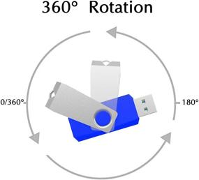 img 1 attached to 💙 KEATHY USB 3.0 Флеш-накопитель 64ГБ - скорость чтения до 100МБ/с, синий дизайн со вращающимся карабином, ультрафлешка памяти типа Pen Drive 64ГБ