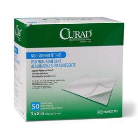 img 4 attached to Curad Sterile Non-Adherent Pad, 3x8 (Pack of 50) by Medline