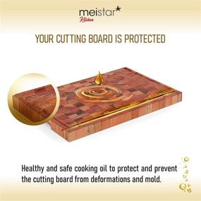 img 3 attached to Large End Grain Wooden Cutting Board with Juice Drip Groove for Kitchen | Premium 🪓 Solid Wood Chopping Block - Ideal for Meat | Size: 12.2 x 18.5 x 1.37 inches