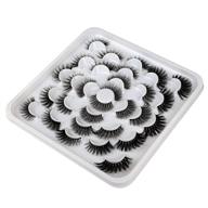 👁️ pack of 15 pairs 5 styles faux mink false eyelashes - natural dramatic long fluffy light volume lashes (15-18mm) logo