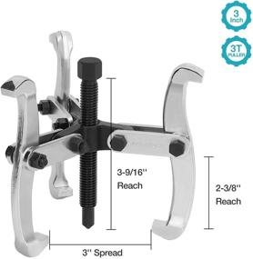 img 3 attached to 🔧 DURATECH 3-Inch 3-Jaw Gear Puller, Gear Removal Tool for Pulleys, Gears, Bearings, and Flywheels, Pre-Assembled, Made of CRV