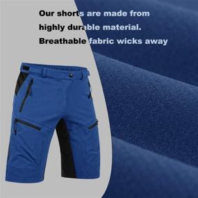 img 3 attached to 🚴 Hiauspor Men's Mountain Bike Shorts: Zipper Pocket Cycling Shorts for MTB Biking