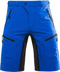 img 4 attached to 🚴 Hiauspor Men's Mountain Bike Shorts: Zipper Pocket Cycling Shorts for MTB Biking