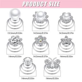 img 3 attached to Spiral Hair Pins: Elegant Rhinestone Coils for Wedding & Bridal Hairstyles (40 Pcs, 8 Styles)