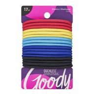 💁 goody 15934 women's ouchless 4mm elastics, vibrant carnival of colors - 17 piece pack; suitable for all hair types; securely holds hair in place; 4mm no-metal bright colored elastic bands logo