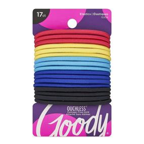 img 3 attached to 💁 Goody 15934 Women's Ouchless 4mm Elastics, Vibrant Carnival of Colors - 17 Piece Pack; Suitable for all Hair Types; Securely Holds Hair in Place; 4mm No-metal Bright Colored Elastic Bands