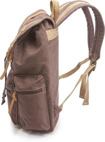 img 1 attached to 🎒 Vintage Canvas Laptop Backpack by Sweetbriar