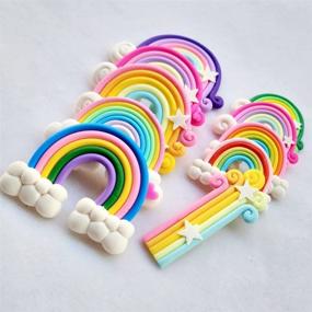 img 1 attached to 🌈 Colorful Rainbow Slime Charm Kit: 10pcs Chenkou Craft Resin Flatbacks for DIY Crafts