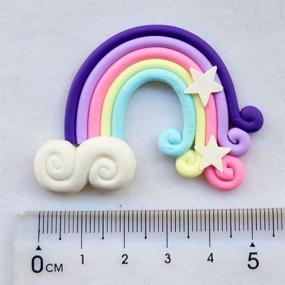 img 2 attached to 🌈 Colorful Rainbow Slime Charm Kit: 10pcs Chenkou Craft Resin Flatbacks for DIY Crafts