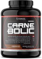 🥩 ultimate nutrition carne bolic: lactose-free beef protein powder 60 servings, chocolate - paleo & keto friendly with zero sugar or carbs, low-calorie isolate - hydrolized formula for effective shakes logo