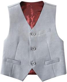 img 1 attached to Lycody Kids Formal Vest Toddler Boys' Clothing