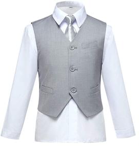 img 3 attached to Lycody Kids Formal Vest Toddler Boys' Clothing