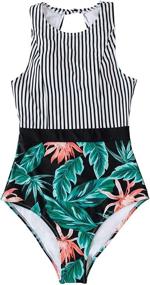 img 3 attached to 👙 CUPSHE Women's Black Striped Swimsuit - Stylish Swimwear for Women