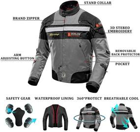 img 1 attached to Windproof Motorcycle Jacket, Full Body Protective Gear Armor, Autumn/Winter Moto Clothing for Motorbike Riding